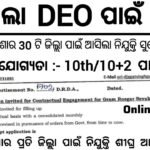 Odisha Data Entry Operator (DEO) Recruitment 2025 ! 10th, 12th Pass Apply Online Now