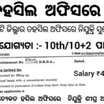 Odisha Tahasil Office Recruitment 2025 Apply CEO & Accountant Posts 2025 Online